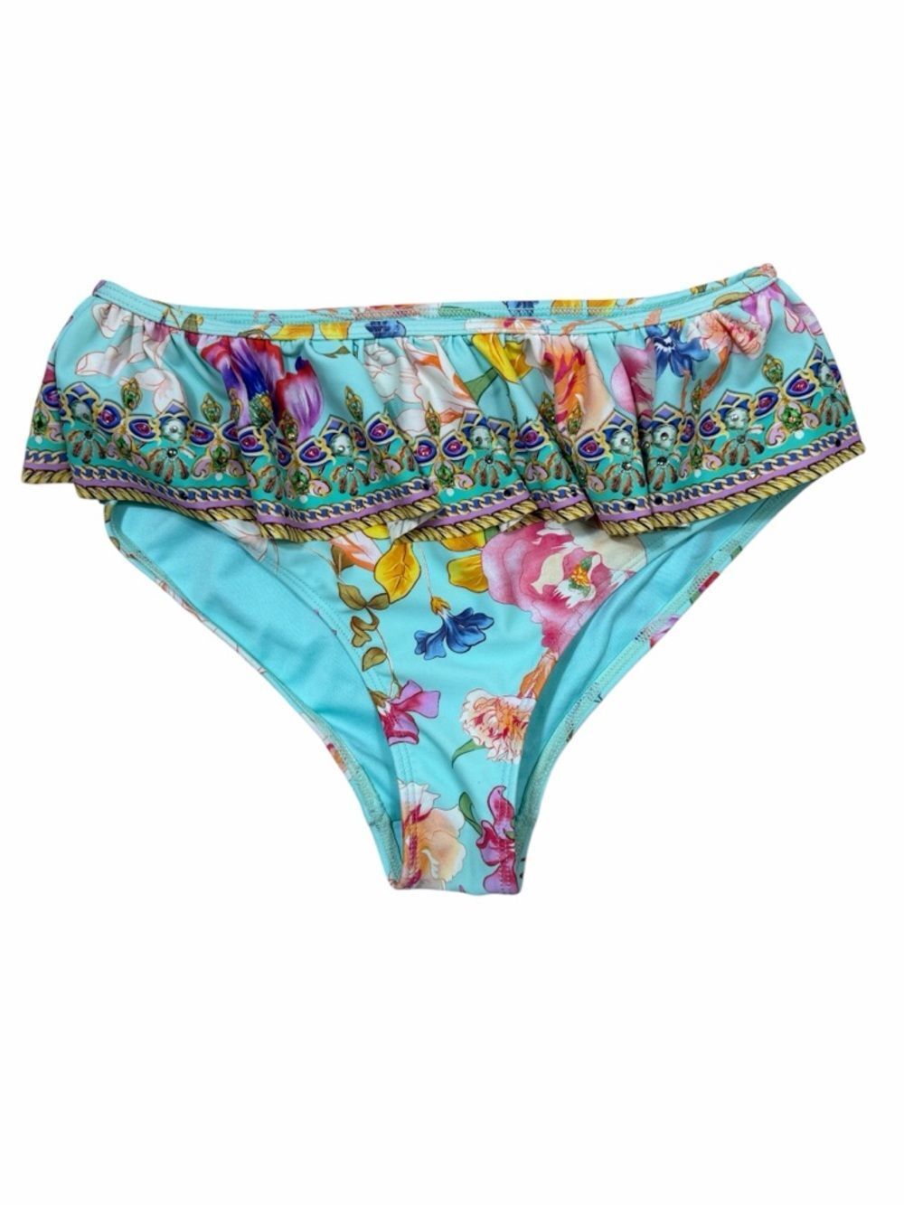 Milla by Camilla Girls Blue Natures Kaleidoscope Frill Ruffle Bikini Bottom